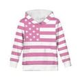 thumbnail image 6 of DISNIMO American Flag Hoodies for Girls Pink Hoodie Sweatshirt for Kids Hooded Sweatshirts Boys 11-13 Pullover Hoodie Teen Girl Streetwear Hoodie Long Sleeve Independence Day Clothes for Kids, 6 of 7