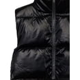 thumbnail image 4 of A2Y Women's Crop Lightweight Sleeveless Warm Padded Outerwear Puffer Vest Shiny Black M, 4 of 4