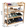 thumbnail image 2 of Ktaxon Bamboo 4 Tier Shoes Organizer Rack Tower Shelve Space Saving Storage Free Standing, 2 of 4