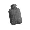 thumbnail image 3 of Matsuzay Funda para bolsa de agua caliente de 2000ml, protector de botella extraíble tejido, calentador de invierno, manga antiescaldado a Suministros térmicos Gris, 3 of 6