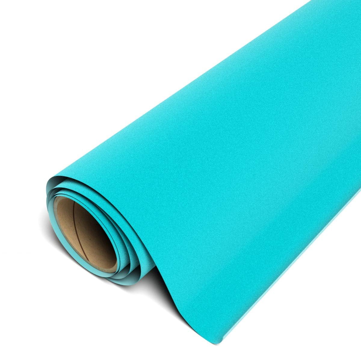 Siser StripFlock Pro HTV 12"x1yd Roll Turquoise - Textured Heat Transfer Vinyl - for use with Siser, Cricut and Silhouette Cutters - CPSIA Certified