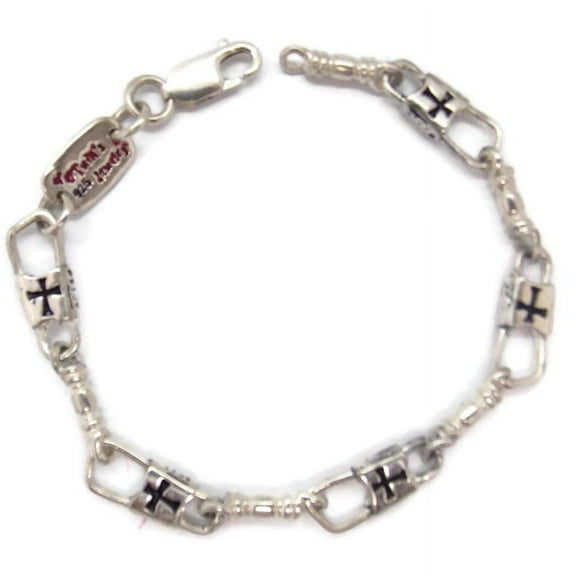 ACTS Bracelet Fishers Of Men Sterling Silver REGULAR LINK Maltese Cross with logo!!