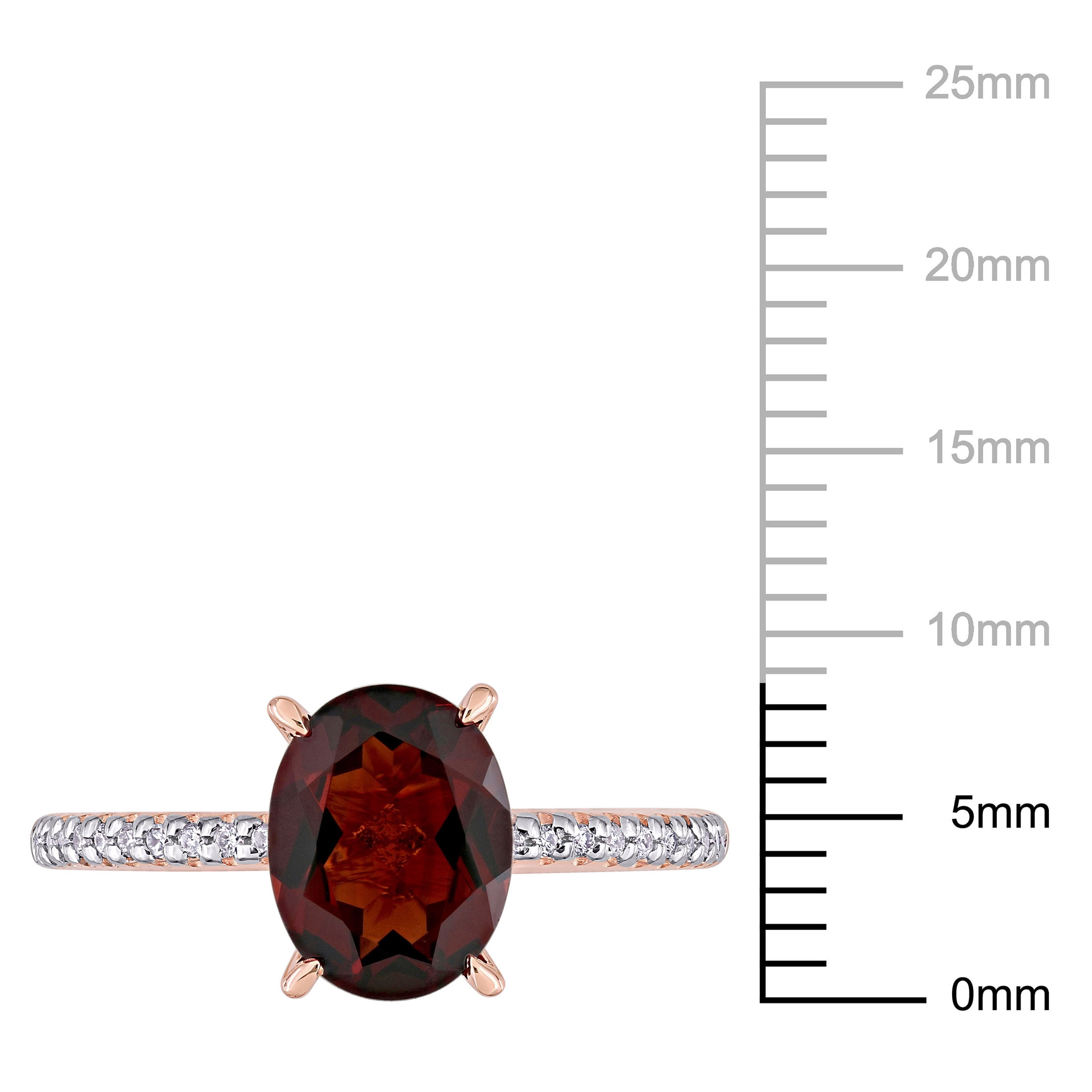 Everly Women's Garnet 14K Rose Gold Engagement Ring