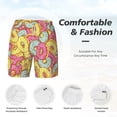 thumbnail image 4 of Kdxio Pink Donut And Blue Print Men'S Swim Trunks With Compression Liner 7 Inch Inseam Quick Dry Swim Shorts, 4 of 7