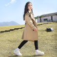 thumbnail image 3 of 2022 Spring Autumn Baby Girls Trench Coats Double Breasted Jacket For Girls Clothing Solid Tops Kids Windbreaker Teens Outerwear, 3 of 6