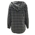 thumbnail image 4 of pbnbp 2023! Womens Sherpa Fleece Lined Flannel Jacket Warm Button Up Fall Winter Casual Plaid Hooded Long Sleeve Jackets Coat, 4 of 4