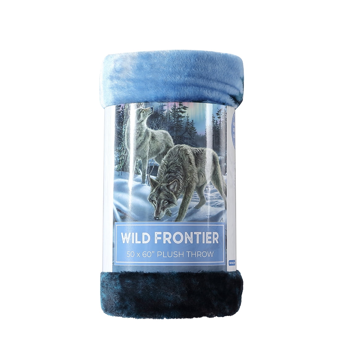 Wild Frontier Wolves Gray Polyester Throw, 50 in x 60 in