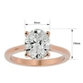 thumbnail image 4 of SuperJeweler 2 1/2 Carat Oval Shape Moissanite Solitaire Engagement Ring in 14 Karat Rose Gold, 4 of 6
