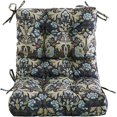 thumbnail image 2 of ARTPLAN Seat/Back Outdoor Chair Cushion,Set of 4 Patio Chair Cushion with Tie,Tufted Replacement for Patio Furniture,40x20x4 Inches,4 Count,Floral, 2 of 9