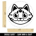 thumbnail image 2 of Fluffy Striped Tabby Cat Head Rubber Stamp for Scrapbooking Crafting Stamping - Medium 1 Inch, 2 of 7