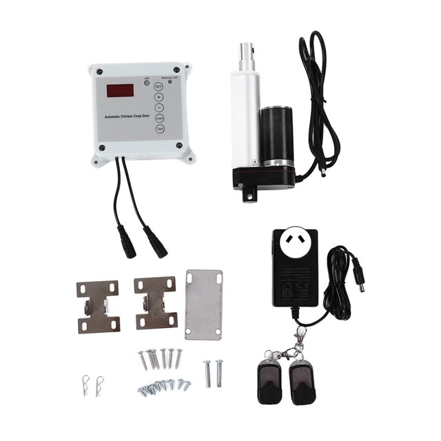 Timing Photosensitive Automatic Chicken Cage Door Opener and Closer Remote Control KitAU Plug 100‑240V