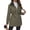 Army Green, variant on Women's Thick Diamond Quilted Puffer Jacket, Heavyweight Hooded Cropped Puffer Coat with Fixed Hood, Open Hand Pockets, Warm Winter Casual Quilted Puffer Jacket S-2XL