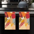 thumbnail image 2 of YladaFaie Happy Thanksgiving Pattern Kitchen Towels,2 Pack Wreath Tea Dish Towels,Absorbent Drying Cloth Fall Autumn Tea Towels for Cooking Baking,16 x 24 Inch, 2 of 7