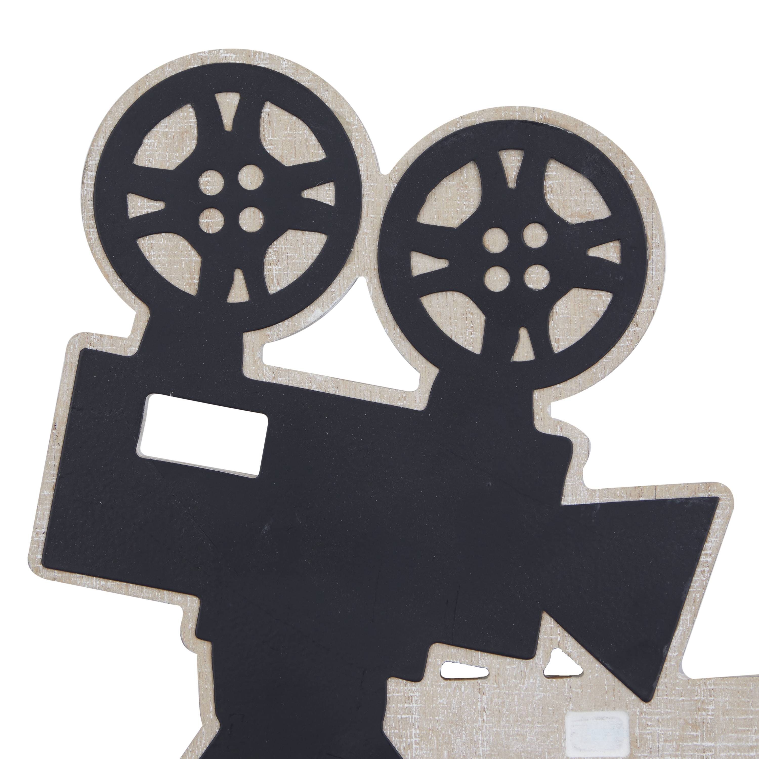 DecMode 5"W, 12"H Wood Industrial Wall Decor, Black, 1-Piece
