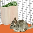 thumbnail image 3 of ATTOE New Wood Rabbit Feeder Chinchilla Grass Rack Pet Grass Holder for Small Animals-0816950, 3 of 5