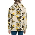 thumbnail image 6 of Naloa Yellow Flowers Hummingbird Teenage Zipper Hoodie, Long Sleeve Zip Up Hoodies Casual Jackets Tops for 7-12 Years-Small, 6 of 6