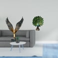 thumbnail image 2 of Estatua de la casa,Estatua de ala hecha a mano,artesanía de resina para cafetería,Figura de escritorio,Estante de estatua de pavo real para escritorio,decoración del hogar,Figura decorativa, 2 of 8