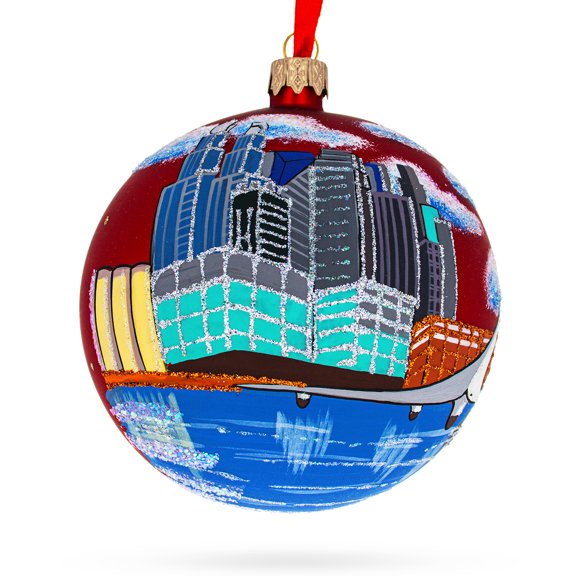 Puerto Madero, Buenos Aires, Argentina Glass Ball Ornament 4 Inches