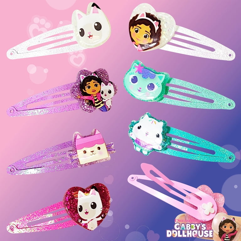 LUV HER, Gabby's Dollhouse Kids Hair Clips, 8 Pack, Ages 3+