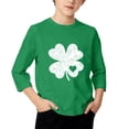 thumbnail image 2 of T-Shirt de la Saint-Patrick pour Filles, Mignon T-Shirt Graphique à Manches 3/4 Col Rond avec Imprimé Irlandais, Hauts Décontractés Printemps Été pour Vacances, Fête d'Anniversaire et Usage Quotidien Vert 160, 2 of 5