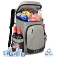 thumbnail image 1 of Mochila refrigeradora OCKLILY para 40 latas, a prueba de fugas, color gris, 1 of 7