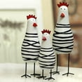 thumbnail image 6 of Qonioi Rooster Chicken Figurine Set, Wooden Farm Animal Statues for Home Decor, Kitchen Festival Ornament, Rooster Statue, 6 of 7