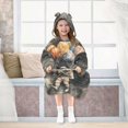 thumbnail image 7 of FORMRS Wearable Blanket Hoodie with Sleeves for Kids Cozy Flannel Sweatshirt, Watercolor Space, 7 of 7