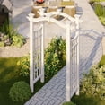 thumbnail image 2 of Vita 49"L x 24"W x 88"H Florence Vinyl Arbor, White, VA68133, 2 of 8