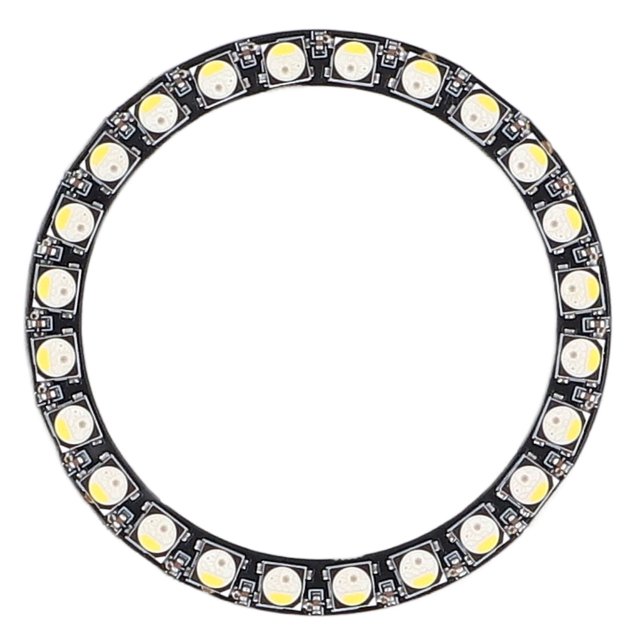 Tablero de lámpara de anillo LED RGB, 24 bits SK6812, 32 colores deslumbrantes y luz circular de anillo LED blanca fluorescente