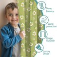thumbnail image 3 of Blackout Kids Curtains,Lightgreen Daisy Flower White Blooms Pattern Childrens Insulated Curtains Set Of 2,Bedroom Essentials,Toddler Room Decor 42"x54", 3 of 5