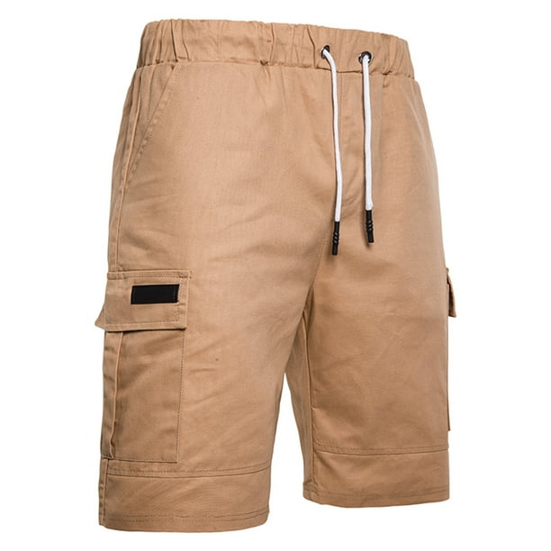 pstuiky Pantalones cortos de entrenamiento para hombre, Pantalones cortos cargo para hombre, para correr, con múltiples bolsillos y cintura elástica para senderismo. Pantalones cortos de baloncesto