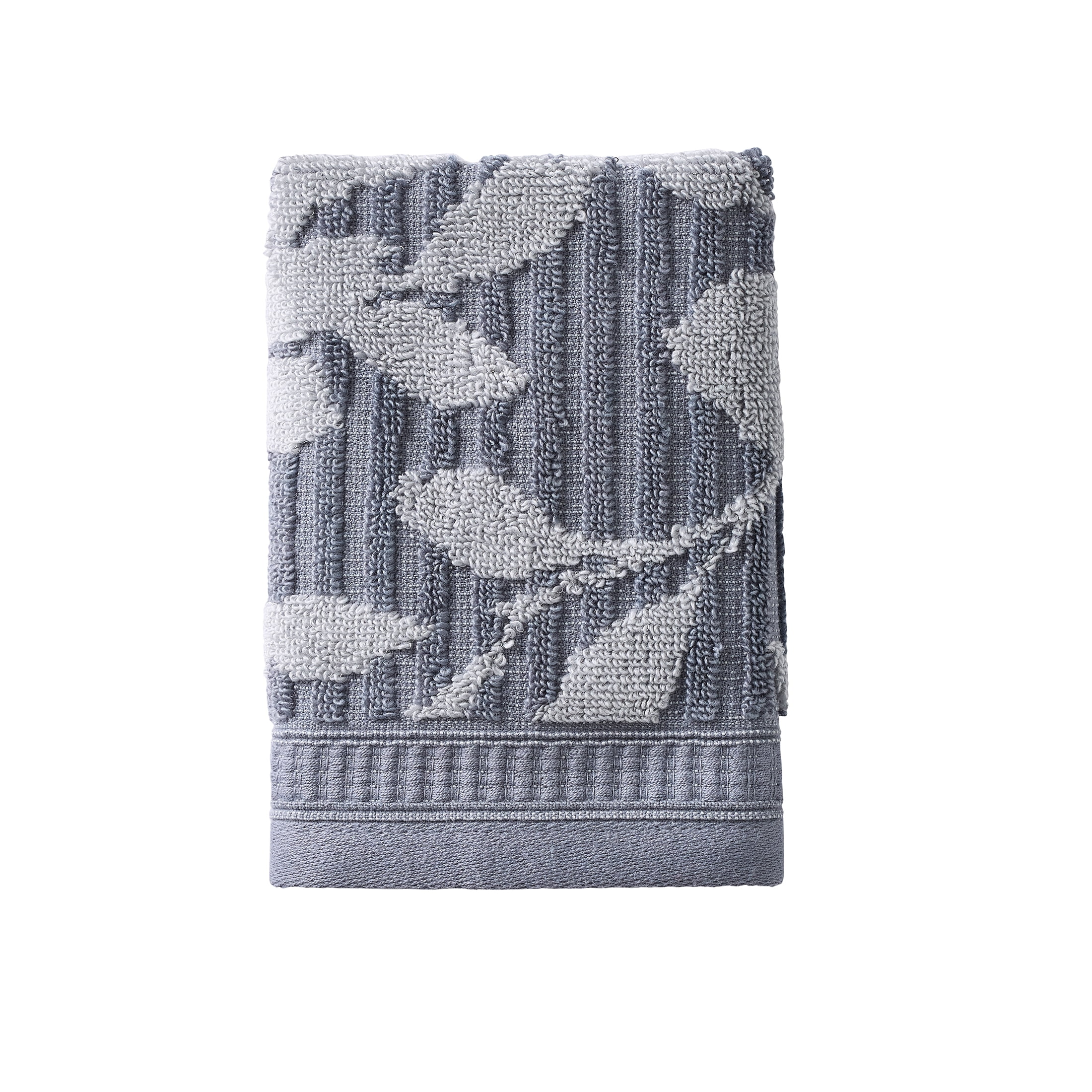 Better Homes & Gardens Signature Soft Floral 6 Piece Towel Set,Grey Flannel/Soft Silver