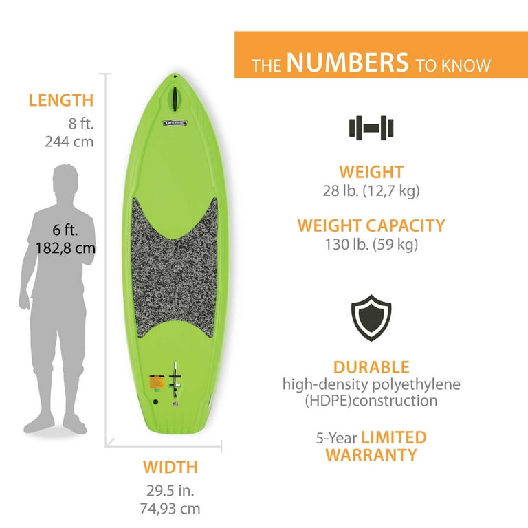 Lifetime Hooligan 8 ft Youth Stand-Up Paddle Board with Paddle