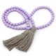 thumbnail image 1 of Wooden Bead Wreath And Fringe Farmhouse Rustic Wooden Prayer Bead String Wall Hanging, 1 of 2