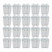 TENS Electrodes - Premium Quality XL Replacement Pads for TENS Units - 20 Pairs of Snap TENS Unit Electrodes (40 TENS Unit Pads) - 2" x 4" - Discount TENS Brand