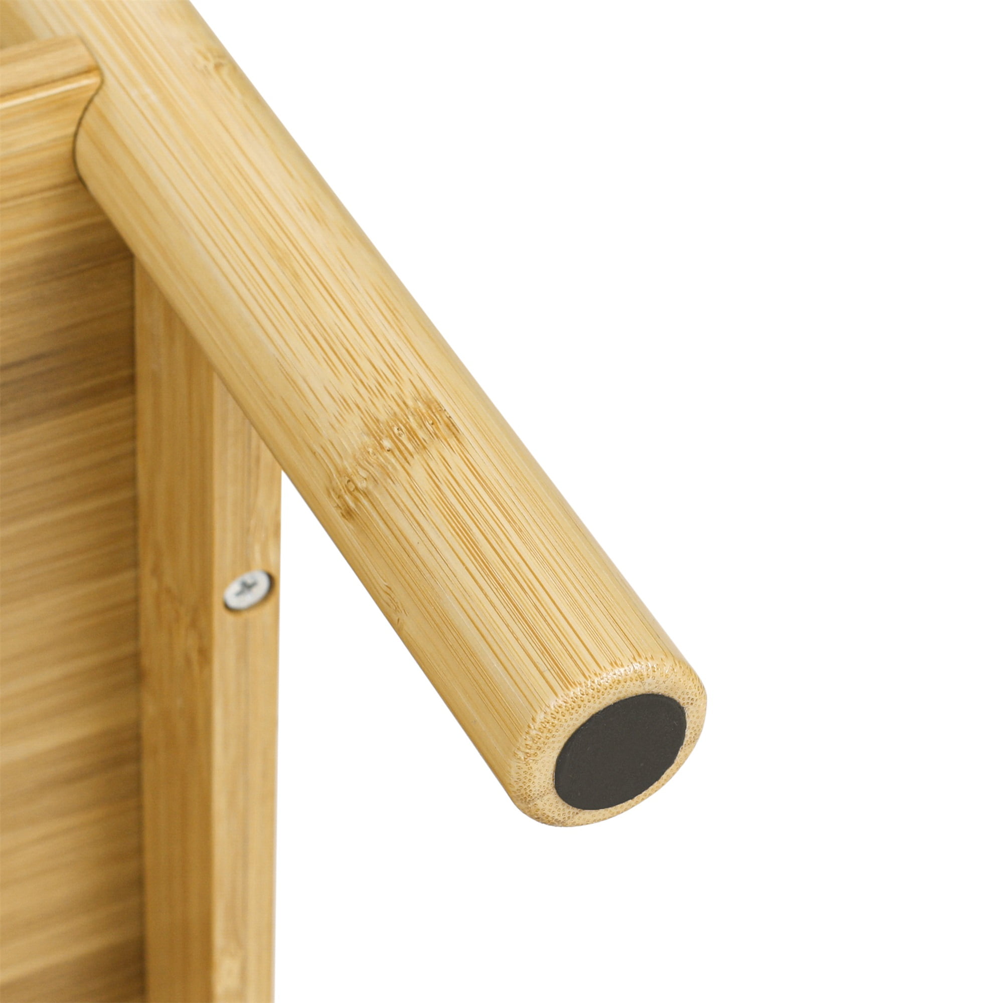 Resenkos Rattan Drawer Bamboo Nightstand for Bedroom Nursery, Accent Bedside Table in Natural Oak Finish