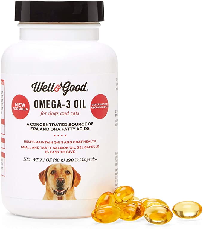 Well & Good Dog Omega3 Oil Gel Capsules, Count of 120