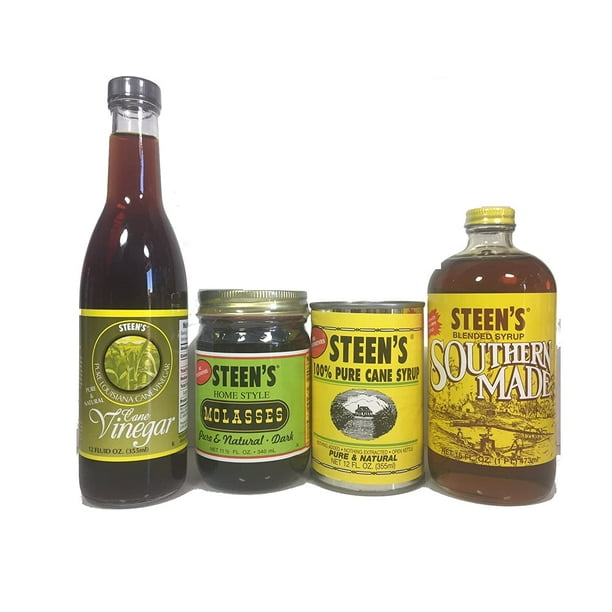 Steen's Syrup 4 Piece Variety Pack Cane Vinegar, Molasses, Cane Syrup