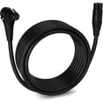 thumbnail image 1 of LyxPro 25 Feet XLR Cable, Right Angle Female to Male, 3 Pin Mic Cable, Black, 1 of 7