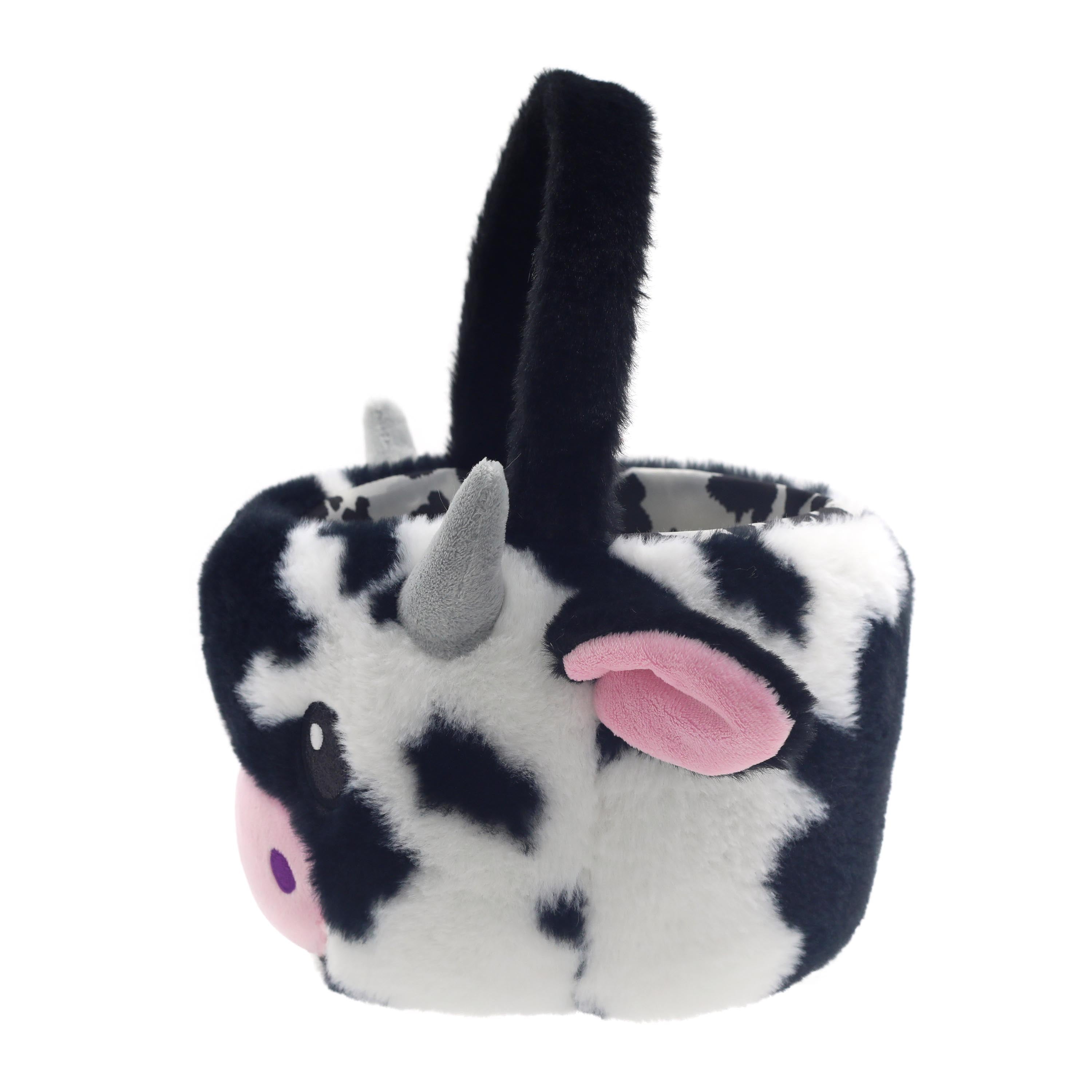 White and Black Cow Easter Basket