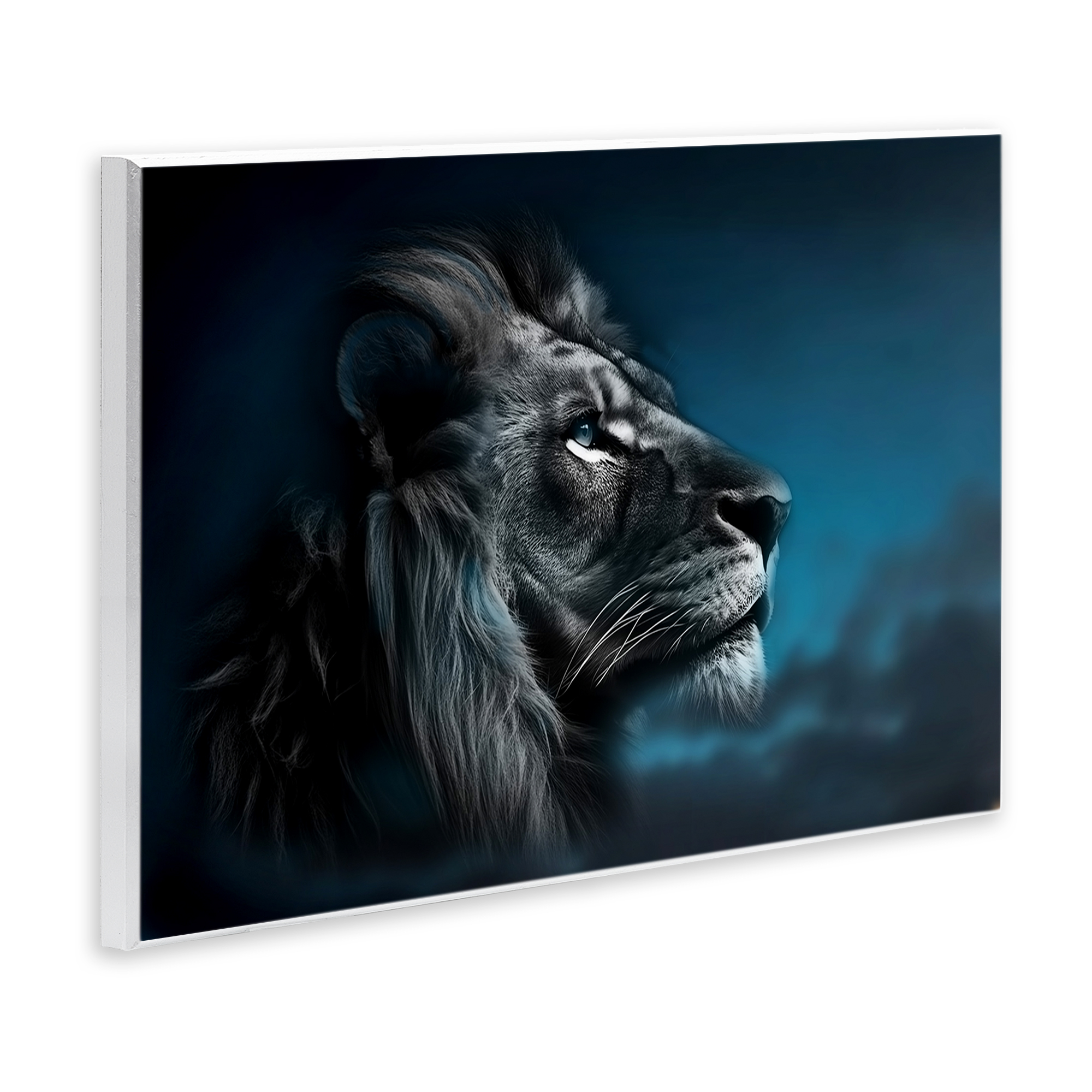 Stupell Industries Intense Gazing Lion Animals & Insects Painting Unframed Art Print Wall Art, 19 x 13