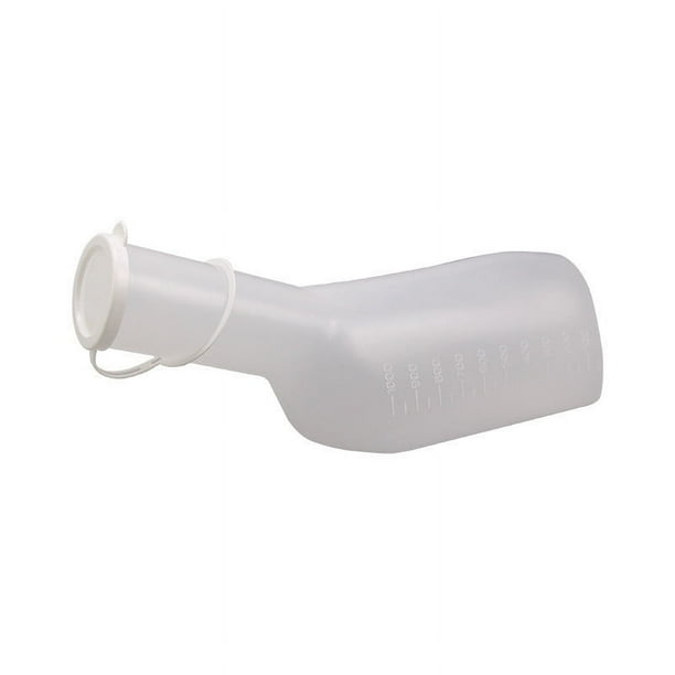 Orinal portátil para hombres | Gran capacidad de 1000 ml con líneas de medición fáciles de leer | Urinario de viaje a prueba de fugas para incontinencia y emergencias
