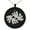 Black, variant on Stainless Steel Aztec Peace Rune Engraved Small Medallion Circle Charm Pendant Necklace