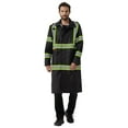 thumbnail image 6 of ProtectX High Visibility Waterproof Rain Coat for Men, Reflective One-piece Rain Jacket, Heavy Duty Long Rain Suit, Hi Vis Safety Gear with 300D Oxford, Black, 4X-Large, 6 of 8