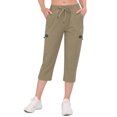 thumbnail image 3 of Little Donkey Andy Women's Ultra-Stretch Quick-Dry Capri Pants - Lightweight, Drawstring Waist, Cooling Comfort for Hiking, Travel, and Casual Wear Sage XL, 3 of 7