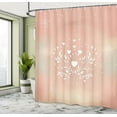 thumbnail image 4 of Ambesonne Pink Shower Curtain, Classic Art Heart Leafy Floral, 69"Wx75"L, Blush White Pale Mauve, 4 of 4