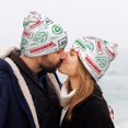 thumbnail image 5 of Pofeuu Stamp Set Collection Print Beanie Hat for Men Women Knit Winter Hat Warm Cuffed Skull Beanie Slouchy Soft Unisex, 5 of 6