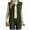 Army Green, variant on Women's Corduroy Sleeveless Lapel V Neck Vest Button Down Shirts Casual Coat Trendy Shacket Jacket Dressy Cardigan Open Front Outerwear Business Tops Vacation Clothing