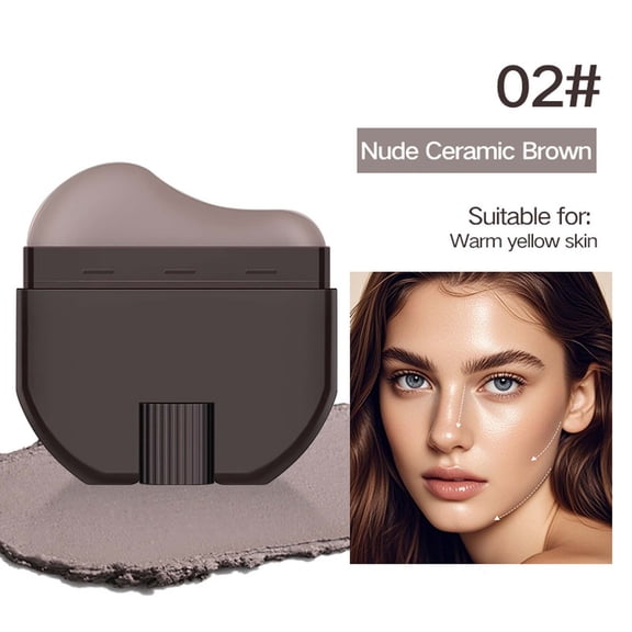 YiFudd Lazy Contour Stick Brown, Waterproof Face Sculpting Makeup for V-Look, Easy Apply for Beginners, 9g / 0.32 oz