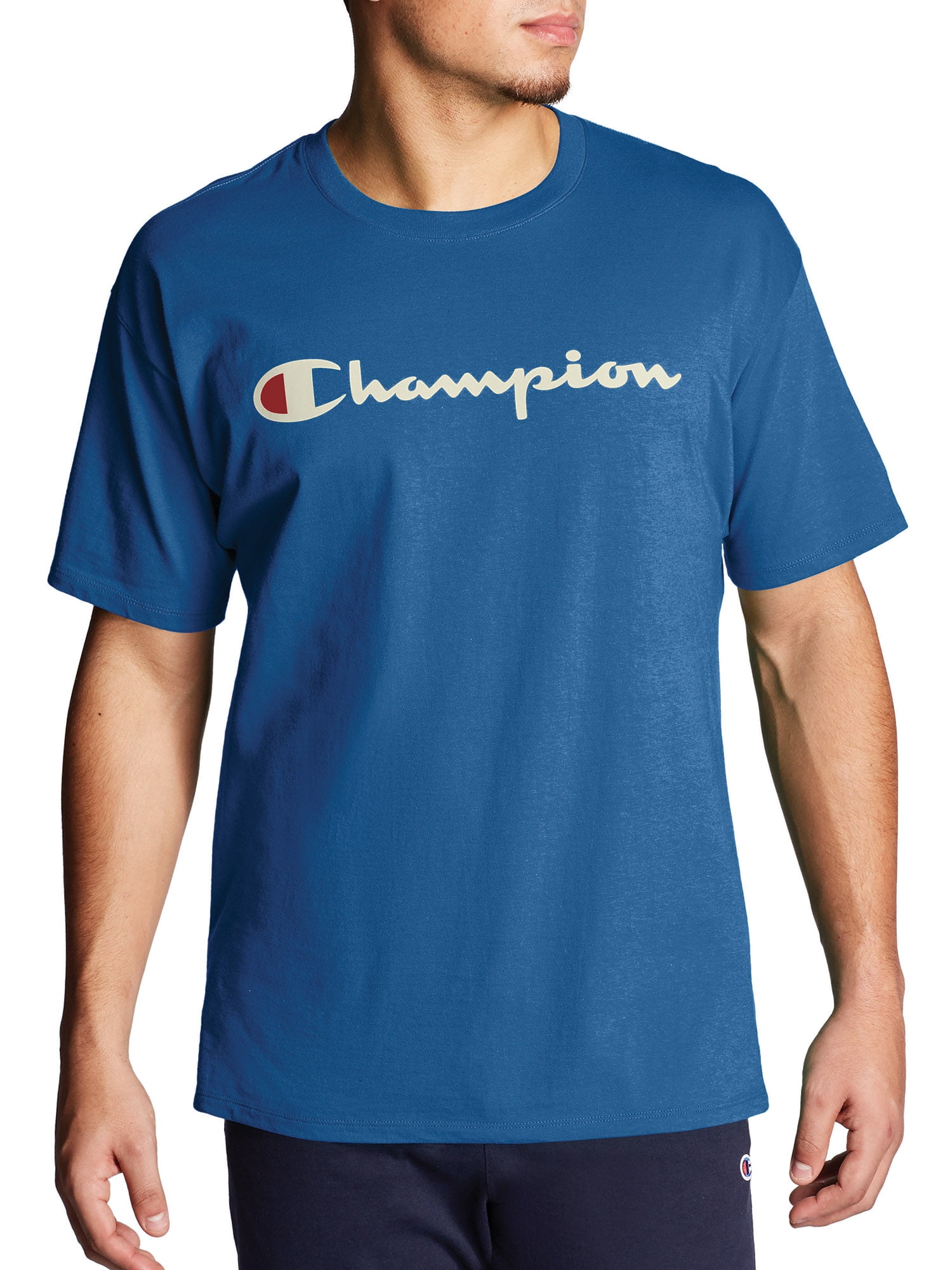 Details about   Champion T-Shirt Tee Men's Script Logo Jersey Tee Short Sleeve Authentic Classic 